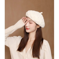 ราคา หมวก เปเล่ หมวกไหมพรม Hot Warm Fashion Baret Wool Hat Cap (17404062121)