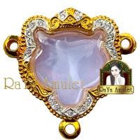 ราคา กรอบพระสำเร็จรูป งานไมครอน งานฝังเพชร CZ ทรงหน้าเสือเพชร รหัส 2030 (20289552390)