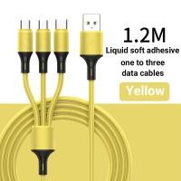 ราคา ส่งไวจากไทย สายชาร์จไอโฟน สายชาร์จ USB แบบ 3in1 3หัว สายชาร์จเร็วสายชาร์จ USB สำหรับ Micro USB iPhone Type C Liquid Cable สายชาร์จUSBแบบชาร์จเร็ว (20534176615)