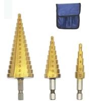 ราคา 6pcs ดอกสว่าน ดอกสเต็ป ทรงเจดีย์ เคลือบไทเทเนียม ขนาด 4 32 มม เจาะรู ขยายรู คว้านรู HSS Straight Step Drill Bit Titanium Tools Set (17564465183)