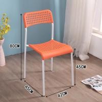 ราคา VIGOR เก้าอี้พลาสติก42x45x80cm เก้าอี้ทานอาหาร เก้าอี้นวม เก้าอี้สำนักงาน ที่นั่งและหลัง ระบายอากาศ วางซ้อนกันได้ รับน้ำหนักได้ 500KG (21057070228)