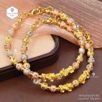 ราคา ข้อมือปี่เซียะทองคำแท้99 99 สายเงินแท้92 5 สี 3 กษัตริย์ ตัดลายดอกไม้ ข้อมือปี่เซียะ ข้อมือปี่เซียะทองแท้ (6518700592)