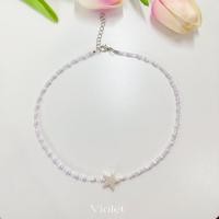 ราคา พร้อมส่ง สร้อยคอลูกปัด สร้อยลูกปัดสีพาสเทล จี้ดาว โชคเกอร์ y2k ลูกปัด 3มม (20178381405)