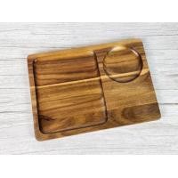 ราคา MINIWOOD จานหลุม ถาดหลุม จานไม้ใส่อาหาร ถาดไม้ Food grade Wooden plate (17598099302)