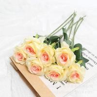 ราคา ช่อดอกไม้ดอกไม้ประดิษฐ์กุหลาบ1ชิ้นดอกไม้ปลอม50ซม สำหรับในร่มสวนแจกันตกแต่งบ้านตกแต่งงานแต่งงานกลางแจ้ง (20402435857)