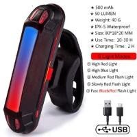 ราคา ไฟท้ายจักรยาน IPX 5กันน้ำ USB ชาร์จได้ไฟเตือน LED ติดท้ายจักรยานเพื่อความปลอดภัยอุปกรณ์เสริมสำหรับจักรยานจำนวน1ชิ้น (11673710139)