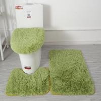 ราคา 3pcs set Solid Color Bathroom Mat Set Fluffy Hairs Bath Carpets Modern Toilet Lid Cover Rugs Kit Rectangle 50 80 50 40 45 50cm (11965667853)