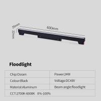 ราคา รางไฟแม่เหล็กอัจฉริยะหรี่แสงได้มีไฟส่อง LED รีโมทคอนโทรล48VLed โคมไฟติดเพดานรางไฟไม่มีไฟสปอตไลท์ออกแบบไฟหลัก (17780366119)