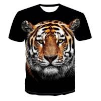 ราคา เสื้อยืดพิมพ์ลายหัวเสือของผู้ชายเสื้อทรงหลวมลำลองแขนสั้นพิมพ์ลายสัตว์แฟชั่นฤดูร้อนปี3D (10222165840)