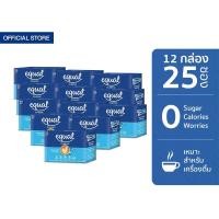 ราคา 12 กล่อง Equal Classic 25 Sticks อิควล คลาสสิค ผลิตภัณฑ์ให้ความหวานแทนน้ำตาล กล่องละ 25 ซอง 12 กล่อง รวม 300 ซอง น้ำตาลเทียม น้ำตาลไม่มีแคลอรี น้ำตาลทางเลือก สารให้ความหวานแทนน้ำตาล (1861258815)