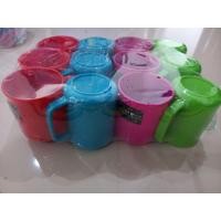 ราคา แก้วพลาสติก แก้วหลากสี แก้วน้ำดื่ม มีหูจับ ยกแพค 12ชิ้น มีหลายแบบให้เลือก (16049330059)
