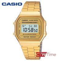 ราคา Casio Digital Standard นาฬิกาข้อมือใส่ได้ทั้งผู้ชายและผู้หญิง รุ่น A 168WG 9WDF สีทอง (436102)