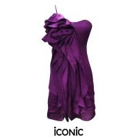 ราคา iCONiC PURPLE SONIC DRESS 1739 ชุดเดรสสั้น ชุดราตรี ผ้าไหมซาติน ตกแต่งดีเทล ดอกไม้ 3มิติ ชุดเดรสออกงาน เดรสซาติน (14883518030)