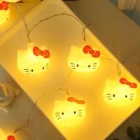 ราคา Kawaii Sanrio ไฟ Hello Kitty สตริงไฟแบตเตอรี่บรรยากาศการตกแต่งบ้านรูปอะนิเมะส่องสว่างของเล่นโมเดลเรืองแสง (21171149003)