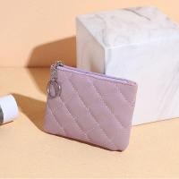 ราคา กระเป๋าสตางค์กระเป๋าสตางค์สั้นสั้นสำหรับผู้หญิงกระเป๋า Dompet Koin กระเป๋าสตางค์ใส่นามบัตรหนัง PU มีซิปกระเป๋าคลัทช์พวงกุญแจแฟชั่น (19689973508)