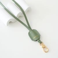 ราคา สายคล้องคอหนังวัวแท้ รุ่น TULIP Lanyard สำหรับห้อยบัตรพนักงาน กระเป๋าสตางค์ กุญแจ (19832131836)