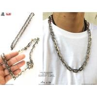 ราคา สร้อยคอโซ่สแตนเลสแท้ลายคู่ ผู้ชายHipster เลสเงิน โซ่ เลสคอ แฟชั่น ฮิปฮอป Hiphop (1937456777)