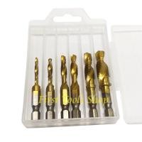 ราคา ดอกสว่านต๊าปเกลียว 6 ชิ้น HSS ชุบไทเทเนียม ดอกต๊าปเกลียวหัวสว่าน ดอกเจาะต๊าปเกลียว ดอกต๊าปเกลียว ชุดต๊าปเกลียวปลายสว่าน (7465385769)