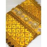 ราคา ผ้าสไบห่มพระพุทธรูปสำหรับองค์พระหน้าตัก 40 นิ้ว ความยาวผ้า 2 เมตร ผ้าปักมุกทอง ปักคริสตัล (10467048312)