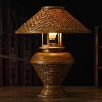 ราคา Bamboo lamp โคมไฟตั้งโต๊ะ โคมไฟไม้ไผ่มีหมวก โคมไฟหัวเตียง โคมไฟเสื่อสาน โคมไฟตกแต่งบ้าน โคมไฟ โคมไฟรีสอร์ท จัดส่งฟรี (20139808855)