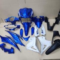 ราคา ชุดสีมอเตอร์ไซค์ เฟรมรถ กาบรถ แฟริ่ง wave110i 2012 2018 สีน้ำเงินขาว เวฟ110i ยกชุด18ชิ้น ชิ้นดำด้น (20658126941)
