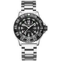 ราคา Addies Dive Men Fashion Casual Watch Calendar Display 50m Waterproof Tube Luminous Watch Orange Dial Rotating Bezel Quartz Watch (17610772843)