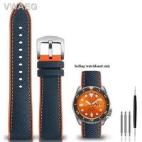 ราคา สายสายนาฬิกาข้อมือพื้นซิลิโคนไนลอนสำหรับ Seiko PROSPEX Series ผ้าแคนวาสยางกลางแจ้งกันน้ำสายนาฬิกาแนวสปอร์ต20มม 21มม 22มม (19668060290)