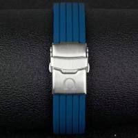 ราคา Gull Eggplant Silicone Watch Strap Original Omega New and Old Seamaster 300 Speedmaster Butterfly Rubber Mechanical Watch Strap (20264833960)