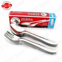 ราคา ช้อน ส้อม แพ็ค 12 คู่ ลายหยดน้ำ สแตนเลสอย่างดี ตราหัวม้าลาย ZEBRA (4640428414)