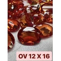 ราคา พลอยพัดพารัดชา พลอดอัดเนื้อแข็งคอรันดัม Corundum Padparadscha sapphire รูปไข่ 12X16mm พลอยสังเคราะห์ Corundum Padparadscha sapphire Lab Created Oval 12X16 (18194452488)