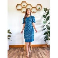 ราคา เดรสลายขอพระราชทาน เดรสผ้าไทย เดรสผ้าฝ้าย เดรสใส่ทำงาน (20830361420)