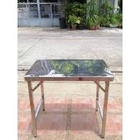 ราคา โต๊ะพับสแตนเลส เกรด 304 โต๊ะสแตนเลส โต๊ะช่าง โต๊ะครัว โต๊ะเตรียมอาหาร ขนาด 80 50 73 cm (12304189140)