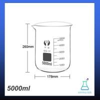 ราคา บีกเกอร์ Beaker บีกเกอร์แก้ว Glass Beaker Borosilicate Glass ขนาด 2000 3000 5000 ml อุปกรณ์การเรียน อุปกรณ์ห้องทดลอง งานวิทยาศาสตร์ (20423537538)