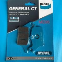 ราคา ผ้าเบรคมอเตอร์ไซค์ Bendix MD26 แท้ Wave110i Wave125i CZi 110i AT110 (10123197383)