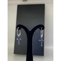 ราคา ต่างหูห่วง ต่างหูห่วงมีห้อยน่ารัก ต่างหูเงินแท้92 5 ห่วงหัวใจ ปีกนก สายฟ้า ไม้กางเขน H011120 (7902467415)