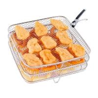 ราคา Multi Layer Air Fryer Rack With Clamp 3 Layer Stainless Steel Stackable Racks Dehydrator Rack Air Fryer Accessories (16563701292)