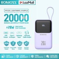 ราคา Romoss แบตสำรอง PFC20 20000MAh PD20W 22 5 PFC10 10000Mah 15W ชาร์จเร็วพร้อมสายเคเบิ้ลในตัว3เอาต์พุต2อินพุตจอแสดงผลแอลอีดีแบตสำรองพกพา (20692081170)