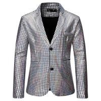 ราคา Shiny Sequins Suit Disco Shiny Shirts Luxury Sequins Long Sleeve Shirts Two Button Blazer Tuxedo Disco Glitter Party Blazer For Men Dinner Prom Party astonishing (20585281382)