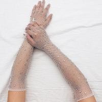 ราคา qiuq COD ถุงมือตาข่ายยาวสีดำสีขาวสีแดงพร้อมตาข่ายสำหรับผู้หญิงถุงมือตาข่ายจับปลาแบบกลวงสำหรับใส่นิ้วถุงมือตาข่ายคอสเพลย์แฟนซี (20003163372)