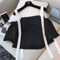 ราคา เสื้อปาดไหล่สายสีดำ อกถึง54 สาวอวบสาวอ้วน ไซส์ใหญ่ (1759826595)