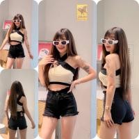 ราคา กางเกงยีนส์สั้นเอวสูงงานป้ายBBดีเทลเอวรุ่ยขารุ่ยเนื้อผ้ายืดนิ่มเก็บทรงสวยใส่เข้ารูป (20129402337)