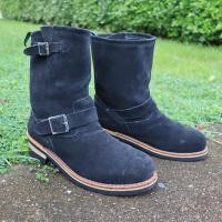 ราคา ส่งฟรี 8UK 9US 27cm 42eu รองเท้า Engineer Boots โทนสีดำ Suede Pre owned Authentic (20611019870)