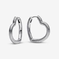 ราคา Hot sell Pandora 100 925 sterling silver Heart to heart earring set 2022 women fashion DIY fine jewelry Christmas gift for girlfriend (16635372730)
