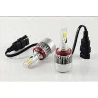 ราคา หลอดไฟหน้าLED รุ่น C6 ขั้ว H1 H3 H4 H7 H8 H9 H11 9005 HB3 9006 HB4 36W 9V 36V 3600LM C6 6000K แสงสีขาว 1คู่ 12V 24V (15688498932)