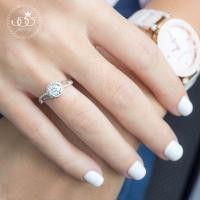 ราคา 555jewelry แหวน เงินแท้ ดีไซน์แหวนเพชรสวิส เครื่องประดับ แหวนผู้หญิง Sterling Silver 925 Fashion Jewelry Women Ring ดีไซน์แหวนเพชรล้อมเกลียวเพชรชู เพชรสวิส รุ่น MD SLR030 SLR B1 (6488710634)