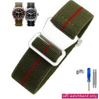 ราคา Qinband NATO ผ้าร่มชูชีพสายนาฬิกาไนลอนยืดหยุ่นสำหรับ Seiko สำหรับ Rolex Water Ghost สำหรับ Tudor นาฬิกาสร้อยข้อมือผู้ชายนาฬิกาอุปกรณ์เสริม20มม 22มม ขนาด (15139371627)