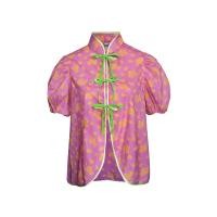 ราคา OMGBKK Pumpkin เสื้อคอจีนแขนตุ๊กตา ผ้าหน้าผูกโบว์ ลายดอกไม้ (21283692561)