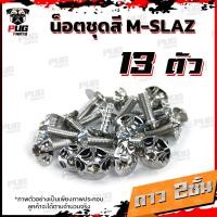 ราคา น็อตชุดสีM SLAZ 1ชุด 13 ตัว น็อตชุดสีเอ็ม สแลช น็อตMSLAZ น็อตเฟรมMSlaz น๊อตMSLAZ น็อตยึดเฟรม น็อสแตนเลส M slaz (14627920861)
