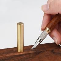 ราคา ปากกาอาลักษณ์ทองเหลืองสลักไม้ที่ตัดงานไม้เครื่องมือแกะสลักไม้ชุดคิทการวาดภาพศิลปะปากกากระดาษสำหรับตัดคีมตัดพร้อมใบมีด10ใบ (19992158150)