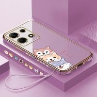 ราคา เคส Infinix Series สำหรับ Infinix Note 30 4G Infinix Note 30 5G Infinix Note 30 Pro เคสฟรีสายคล้อง รูปสุนัขการ์ตูนน่ารักปลอกหุ้มขอบสี่เหลี่ยมชุบหรูหราเคสโทรศัพท์นิ่ม (19552233821)